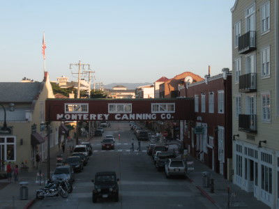 Cannery Row from the Clement Hotel overpass by James B Toy.
