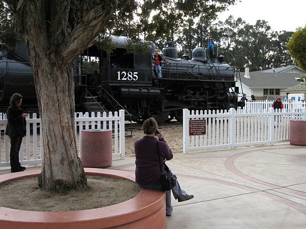 Locomotive at Dennis The Menace Playground. Photo by James B Toy.