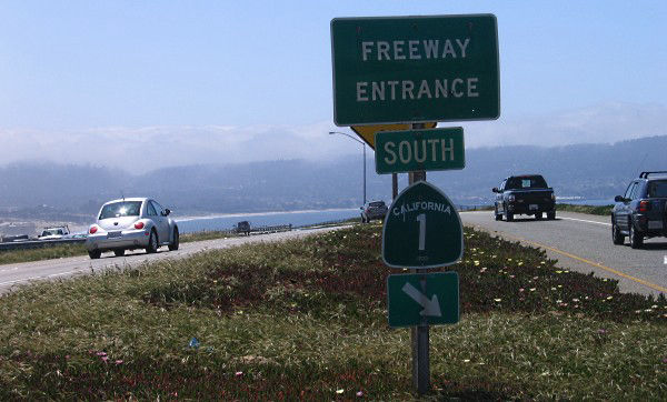 Highway 1 approaching Monterey