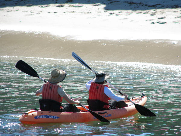 Kayakers at Lovers Point. Photo by James B Toy.