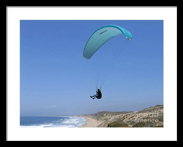 Paraglider Over Sand City by James B Toy. Click to enlarge or purchase.