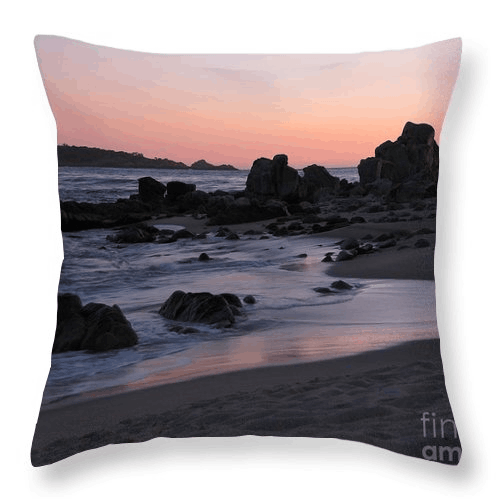 Stewart's Cove At Sunset Throw Pillow